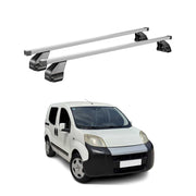 Barres de toit transversales pour Fiat Qubo 2007-2016 Acier Gris