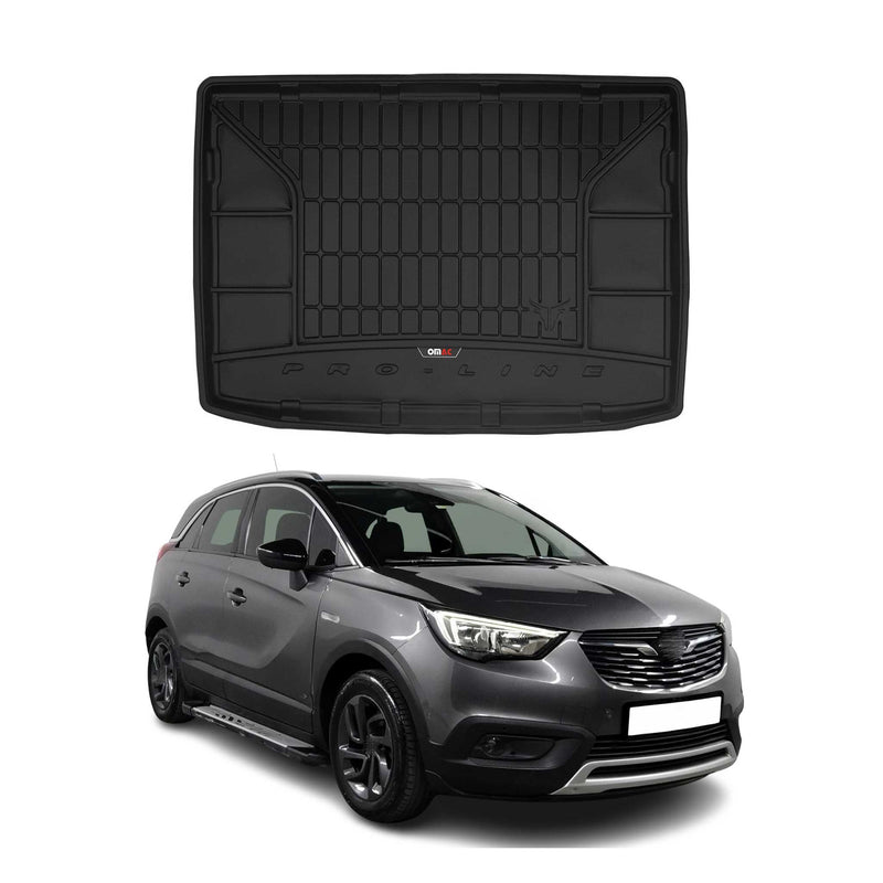 Tapis de Coffre pour Opel Crossland 2017-2022 TPE Noir