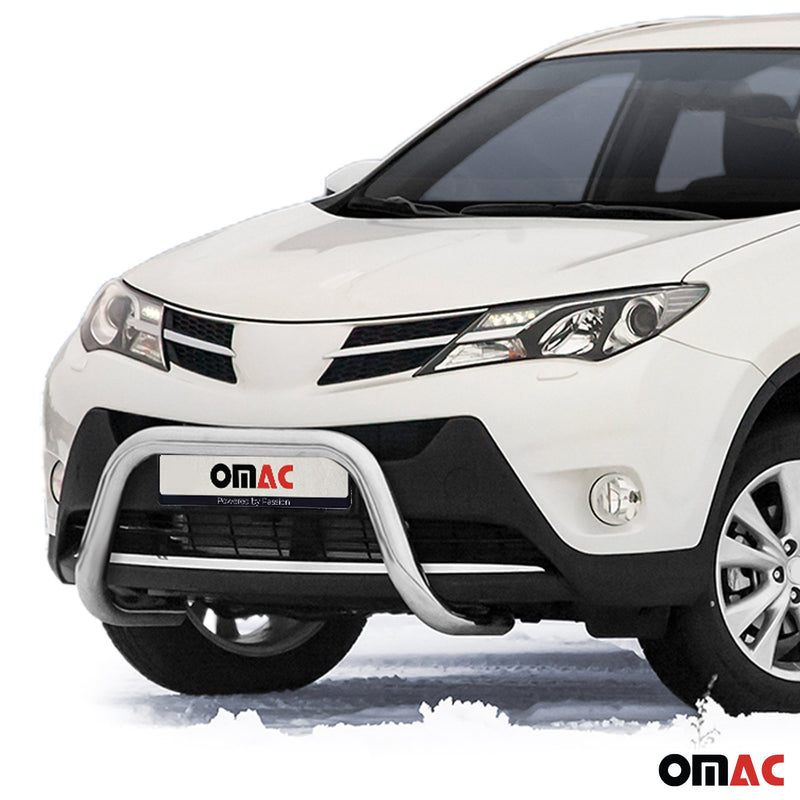 Pare-Buffle Avant Pour Toyota RAV4 2013-2015 en Acier Inox Argent