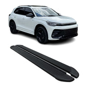 Marchepieds latéraux pédale pour VW Tiguan mk3 2024-2026 Noir 2Pcs Aluminium