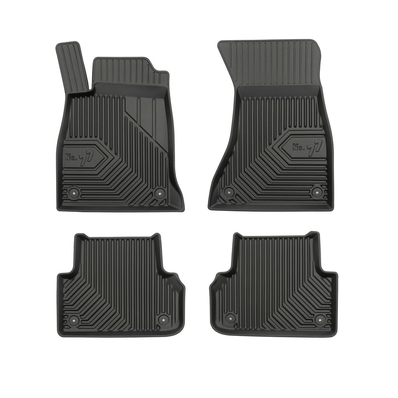 Tapis de Sol de Voiture pour Audi A4 B9 2015-2025 TPE Antidérapant Noir 4Pcs