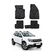 Tapis de sol pour Dacia Duster 4X4 2018-2024 Noir 3D en Caoutchouc TPE 4Pcs