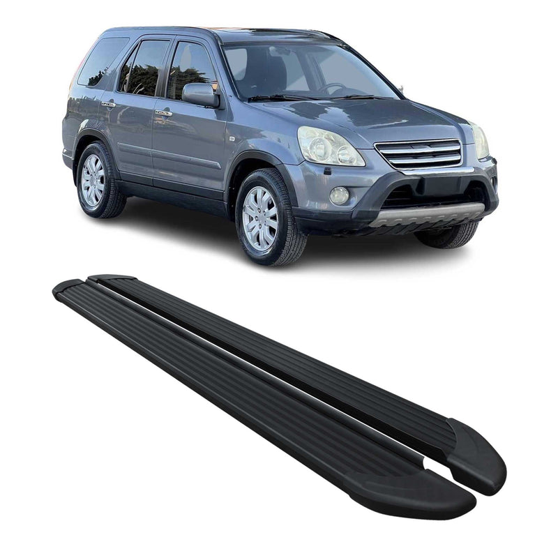 Marchepieds Latéraux pédale pour Honda CR-V 2002-2006 Noir Aluminium 2Pcs