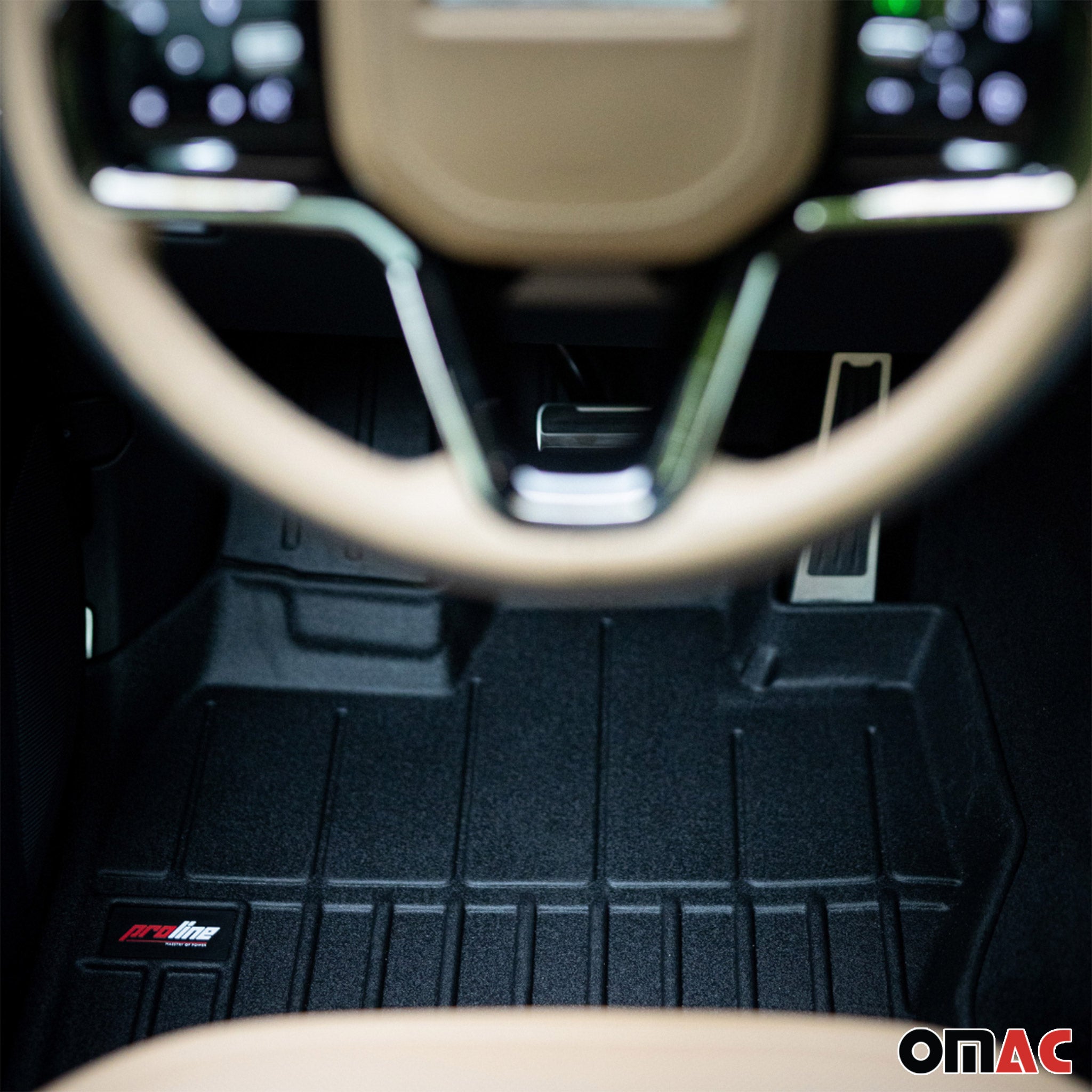 OMAC Tapis de sol caoutchouc pour BMW X6 F16 F86 2014-2019 Noir Premium