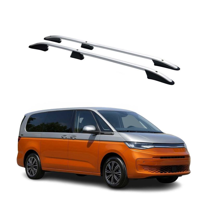 Barres De Toit Longitudinales pour VW T7 Multivan 2021-2025 Alu Gris 2x L1/L2