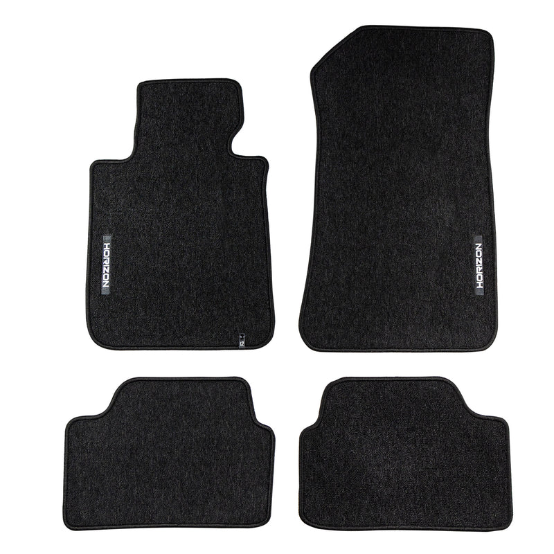 Tapis de Sol de Voiture pour BMW Série 1 E87 2004-2011 Velours Durable Noir 4Pcs