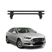 Menabo Barres de toit Transversales pour Ford Mondeo mk5 Berline 2014-2022 Noir