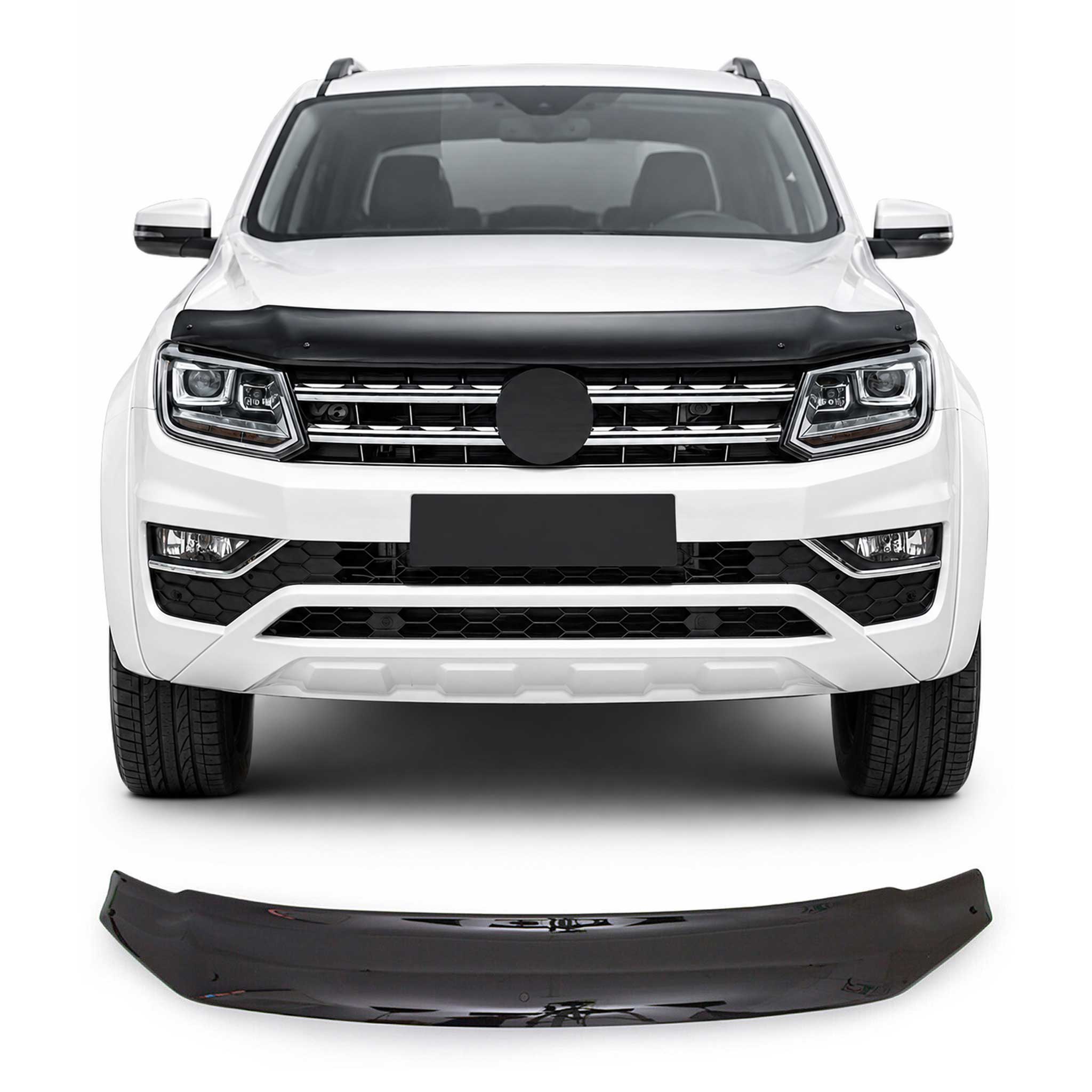 Deflecteurs d'air capot de voiture pour VW Amarok 2010-2022 en ABS Noir