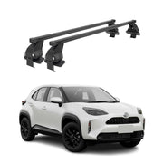 Menabo Barres de toit transversales pour Toyota Yaris Cross 2021-2026 Acier Noir