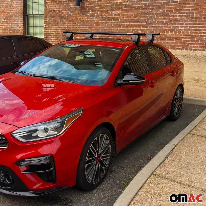 Menabo Barres de toit transversales pour Alfa Romeo Tonale 2022-25 Alu Noir ABE