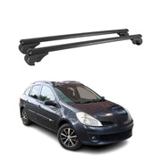 Barres de toit Transversales pour Renault Clio Grandtour 2005-2012 Alu Noir