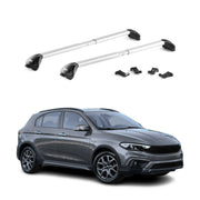 Barres de toit transversales pour Fiat Tipo Cross 2020-2026 Aluminium Gris ABE