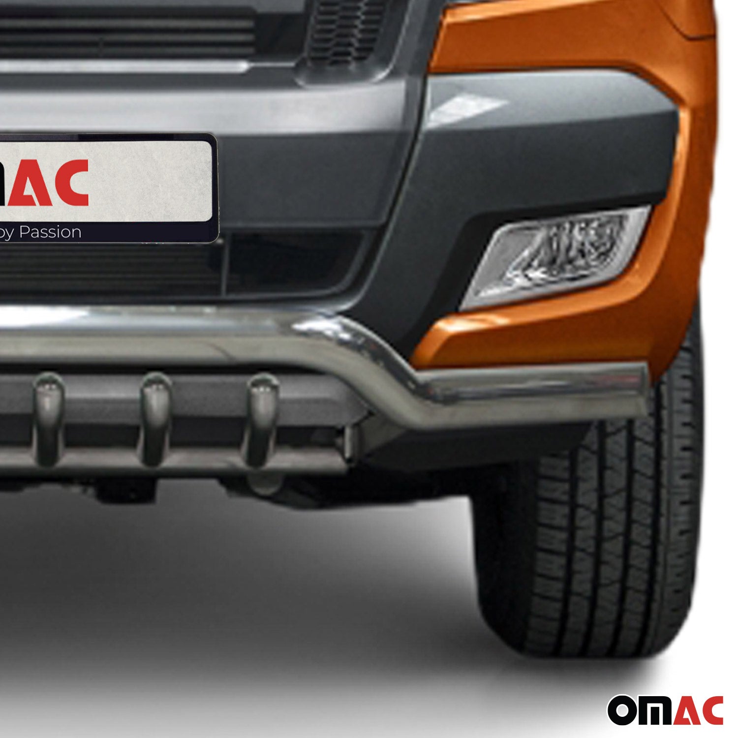 Pare-Buffle Avant Pour Ford Ranger 2015-2016 en Acier Inoxydable Argent