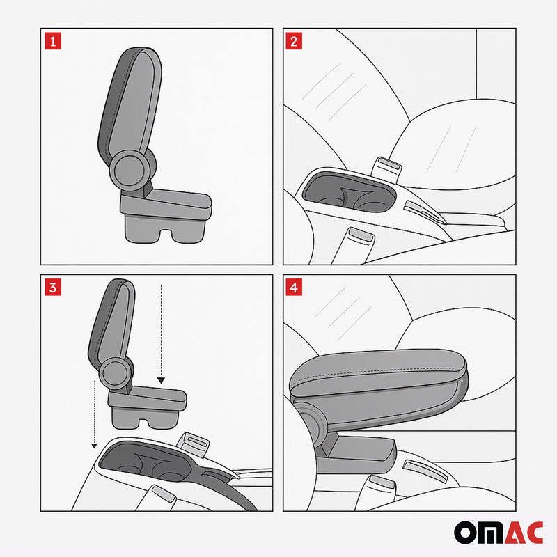 Accoudoir pour Nissan Juke 2011-2019 Vinyl Abs Beige Central Organiseur