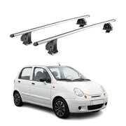 Barres de toit transversales Alu pour Daewoo Matiz I 1998-2005 TÜV 75 kg Gris 2x