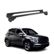 Barres de toit Transversales pour Hyundai Venue 2020-2026 Aluminium Noir