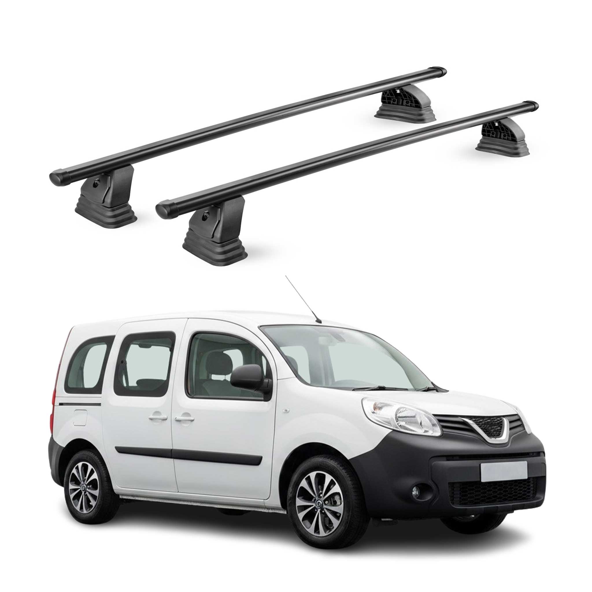 Barres de toit transversales acier pour Nissan NV250 2019-2021 TÜV 75 kg Noir 2x