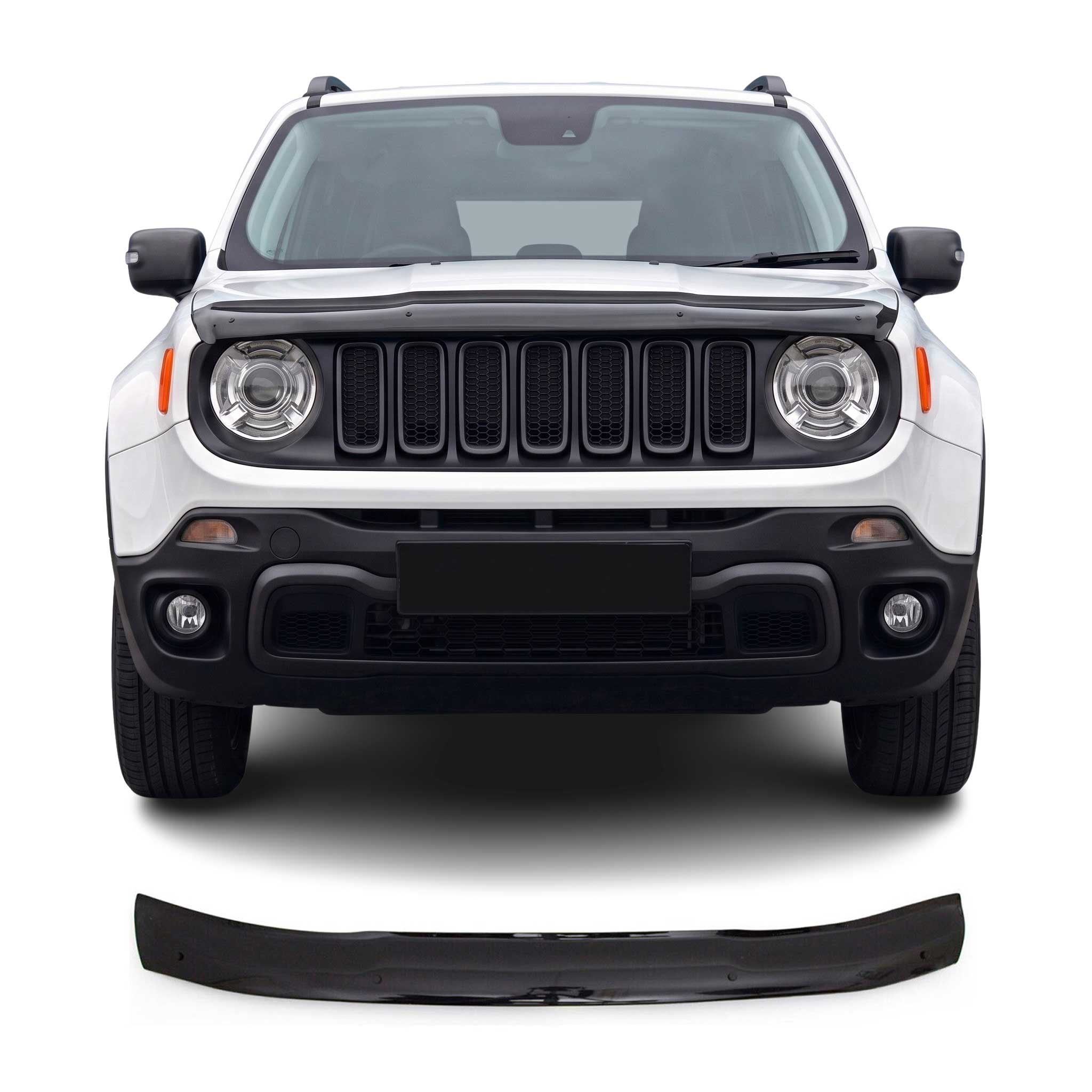 Deflecteurs d'air capot de voiture pour Jeep Renegade 2015-2025 Acrylique Noir