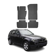 OMAC Tapis de sol pour BMW X3 E83 2003-2010 Noir en caoutchouc