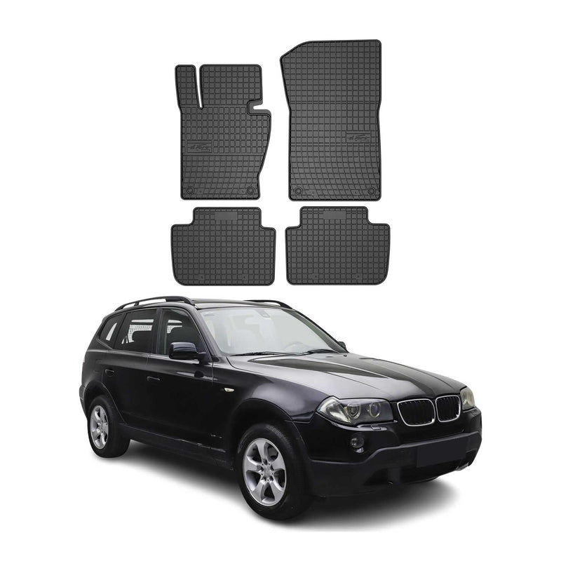 OMAC Tapis de sol pour BMW X3 E83 2003-2010 Noir en caoutchouc
