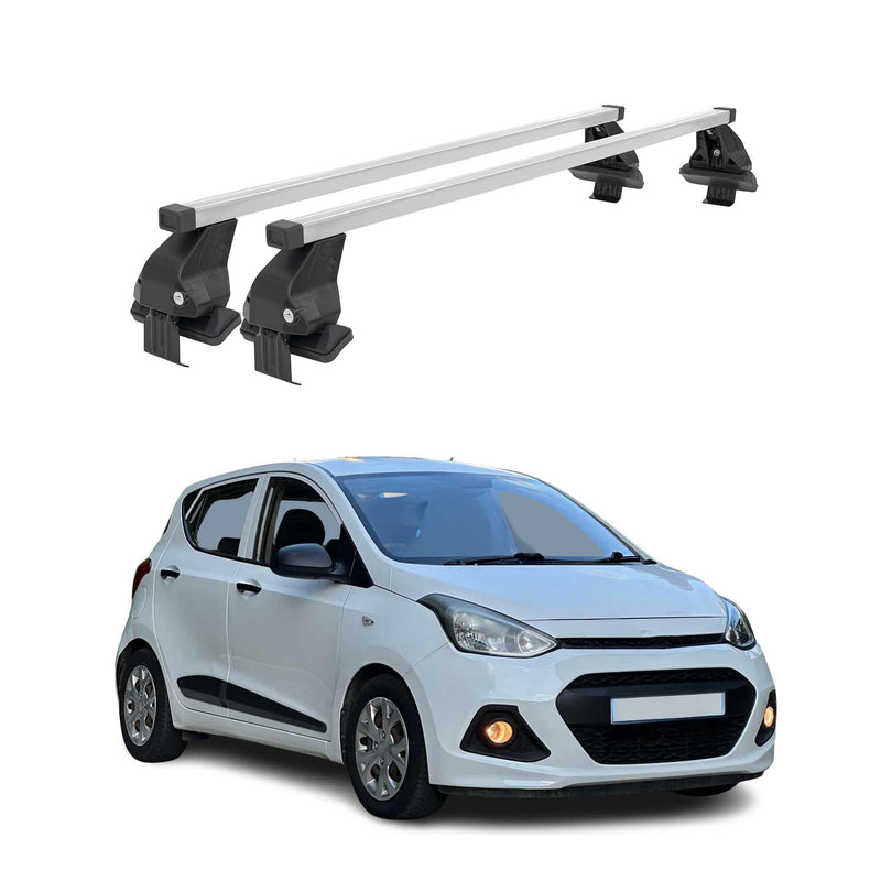 Barres de toit transversales pour Hyundai i10 2013-2017 Gris