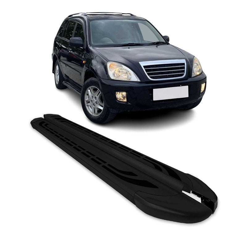 Marchepieds Latéraux pédale pour Chery Tiggo 2005-2014 Aluminium Noir 2Pcs