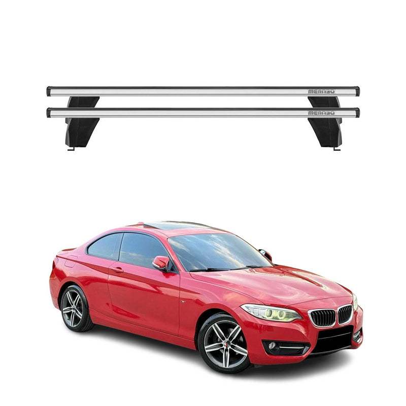 Menabo Barres de transversales pour BMW Série 2 F22 Coupé 2012-2021 Alu Gris 2x