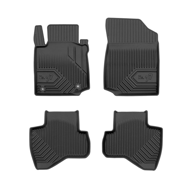 Tapis de Sol de Voiture pour Peugeot 107 2005-2014 TPE Antidérapant Noir 4Pcs