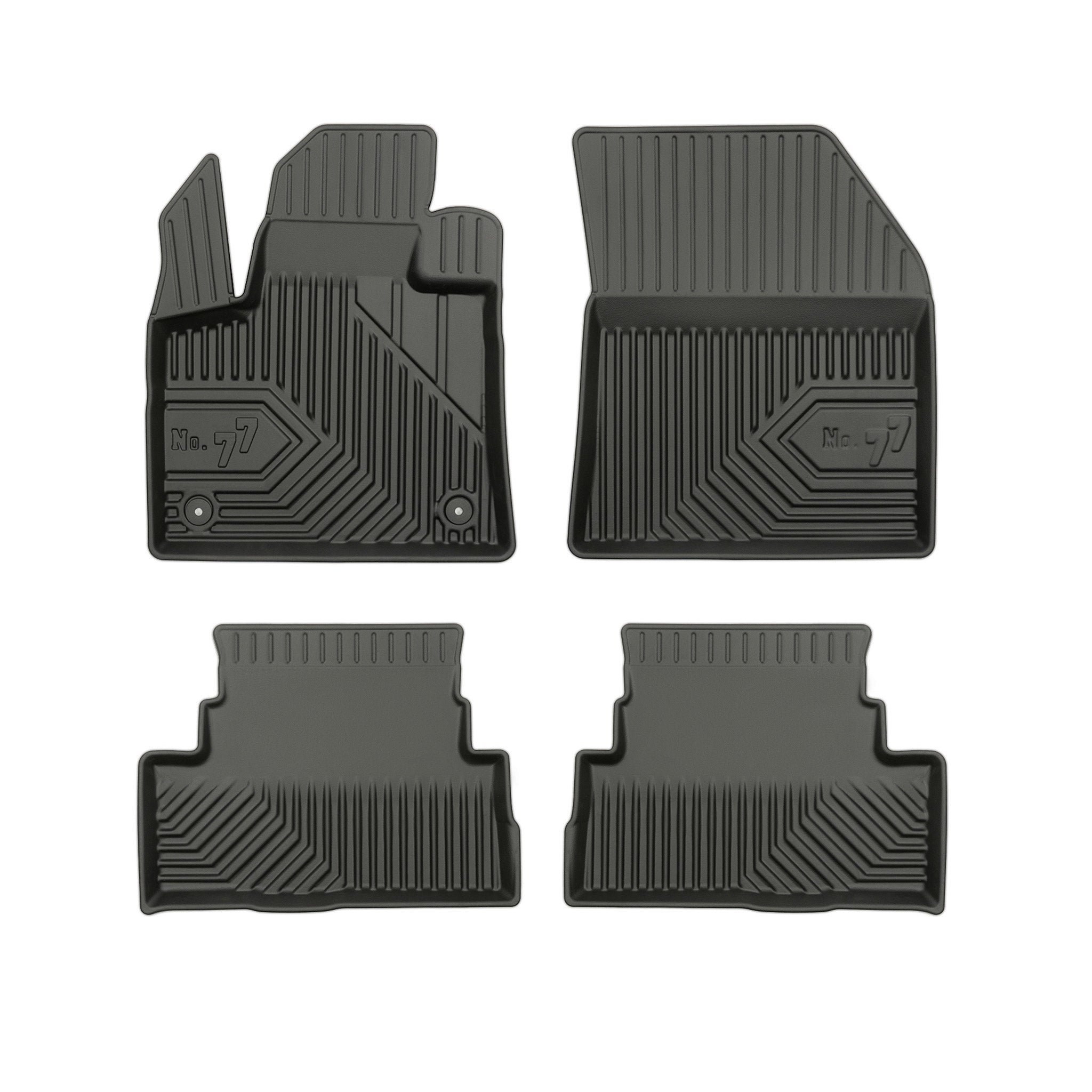 Tapis de Sol de Voiture pour Opel Grandland I 2021-2024 TPE Imperméable 4Pcs