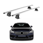 Barres de toit transversales Alu pour Mercedes CLS C218 X218 2011-2018 Gris 2Pcs