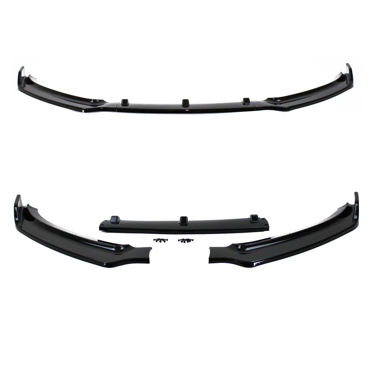 JOM Lèvre de Pare-choc Avant pour Audi A4 B8 8K Facelift 2011-2015 Noir Brillant Sport Look