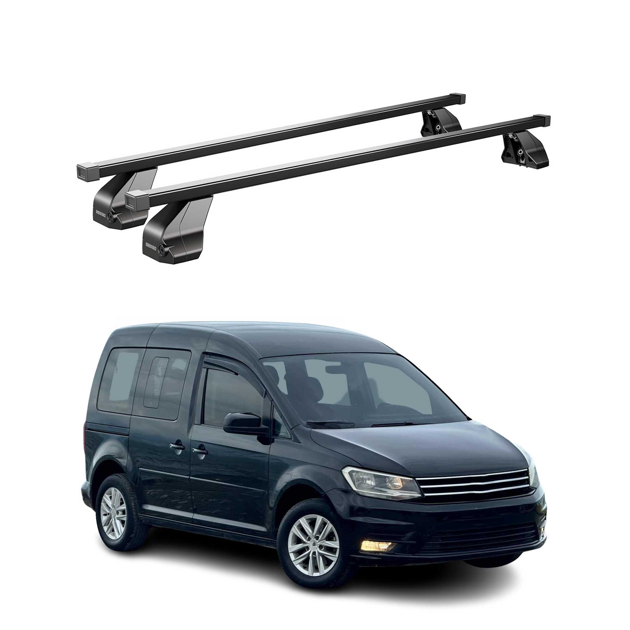 Barres Transversales Menabo pour VW Caddy life 2015-2020 Noir