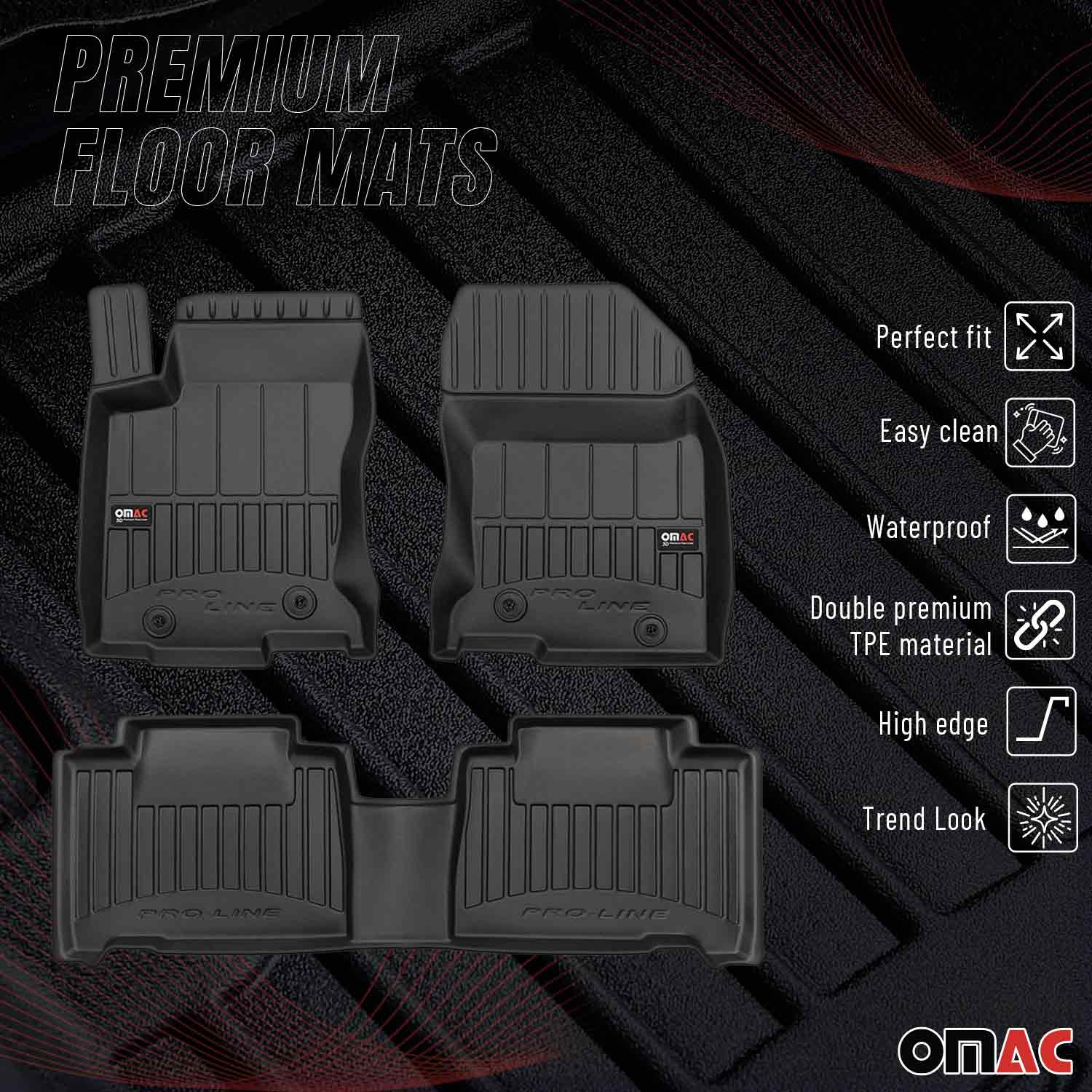 OMAC Tapis de sol en caoutchouc pour Lexus NX 2015-2021 Noir Premium