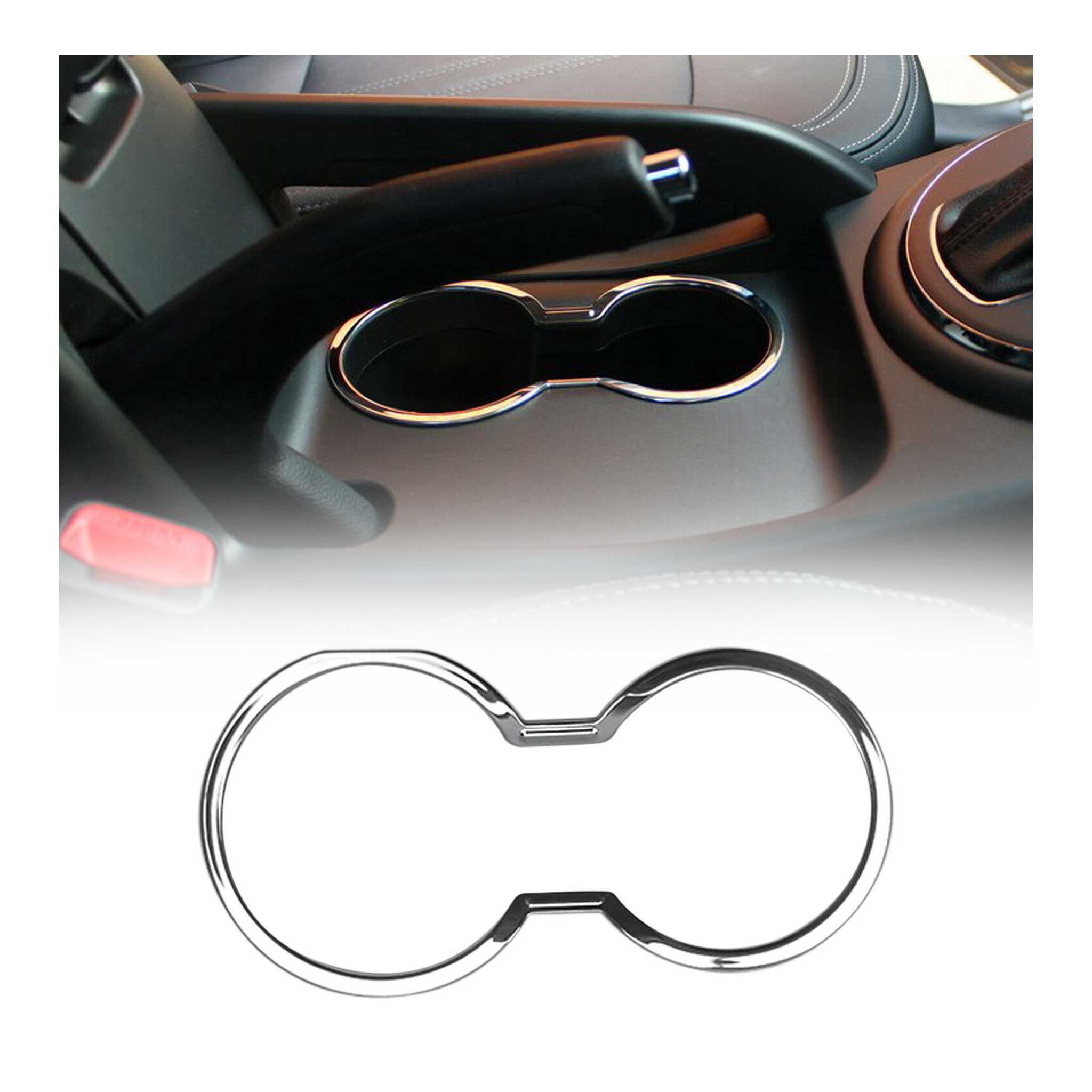 Cadre porte-gobelet pour Kia Sportage 2010-2015 acier inox chromé