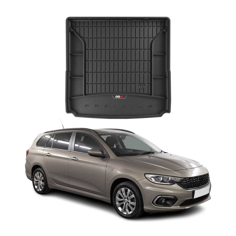Tapis de Coffre pour Fiat Tipo 2016-2025 en Caoutchouc TPE Noir