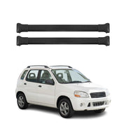 Barres de Toit transversales pour Suzuki Ignis mk1 2000-2008 5Portes Alu Noir 2x
