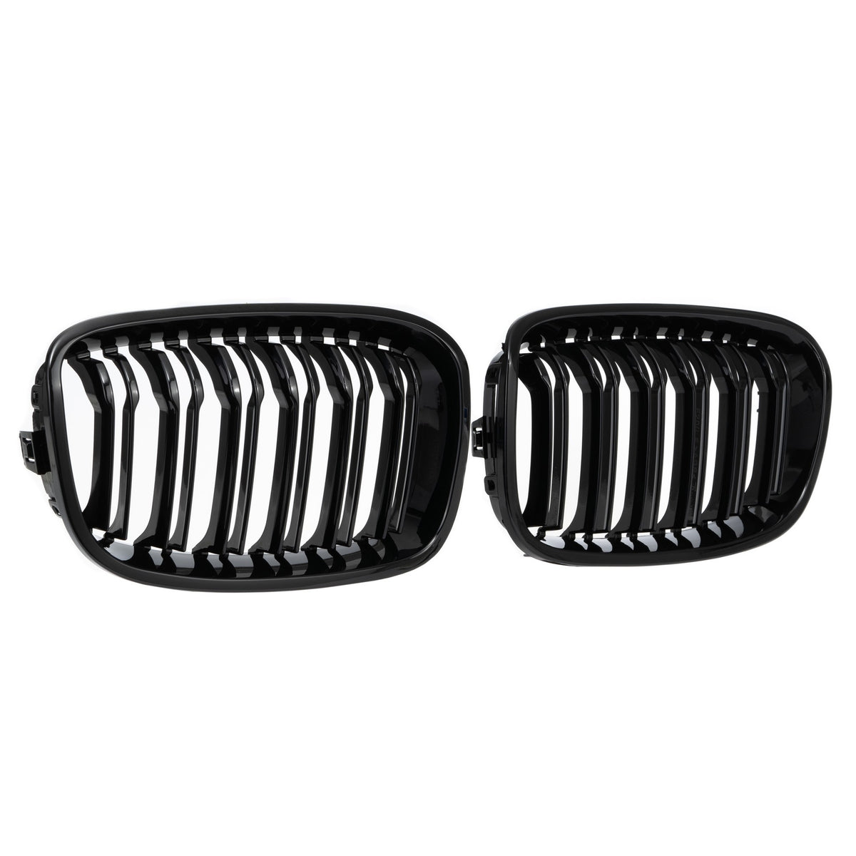 JOM Calandre pour BMW (F20/F21) 2011-2015 Doppelrippe Noir ABS Noir Brillant