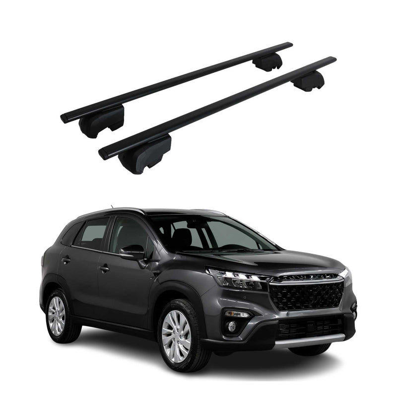Barres de toit Transversales pour Suzuki SX4 S-Cross 2021-2023 ABE Fer Noir