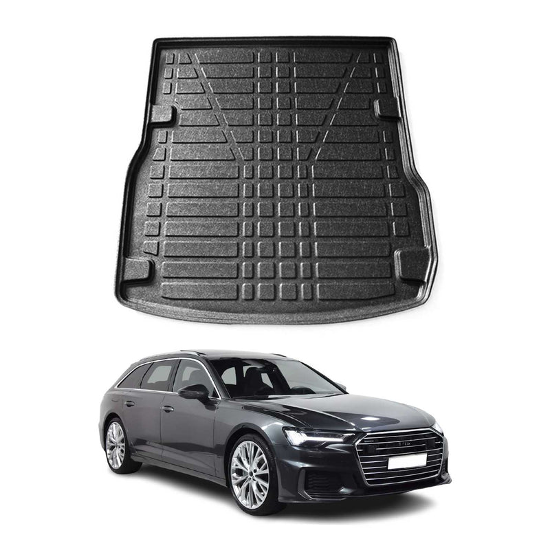 Tapis de coffre pour Audi A6 C8 4A Break Allroad 2018-2025 caoutchouc TPE Noir