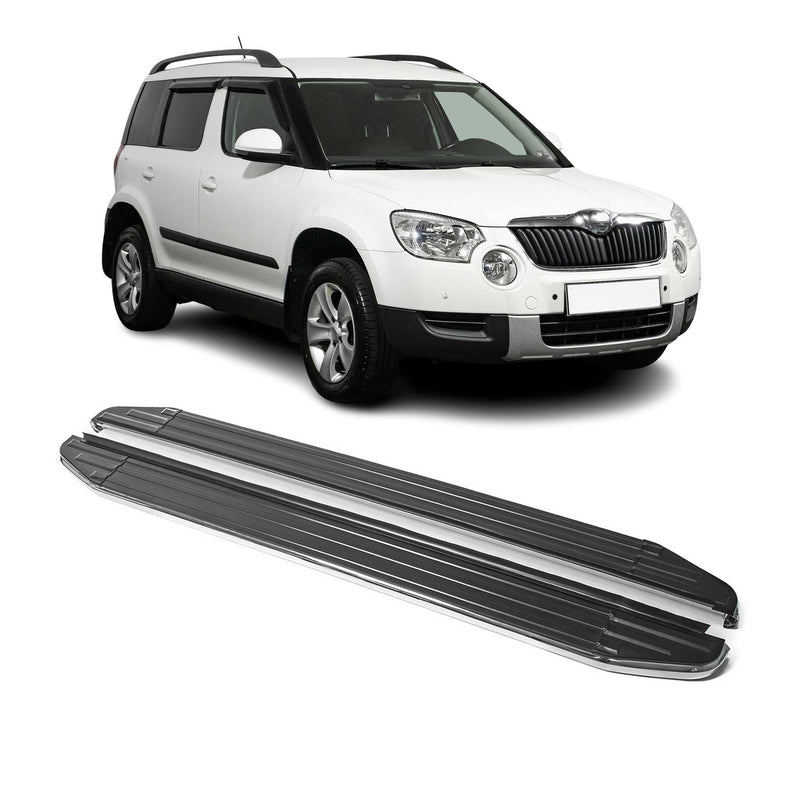 Marchepieds Latéraux pour Skoda Yeti 2009-2023 ABE Alu