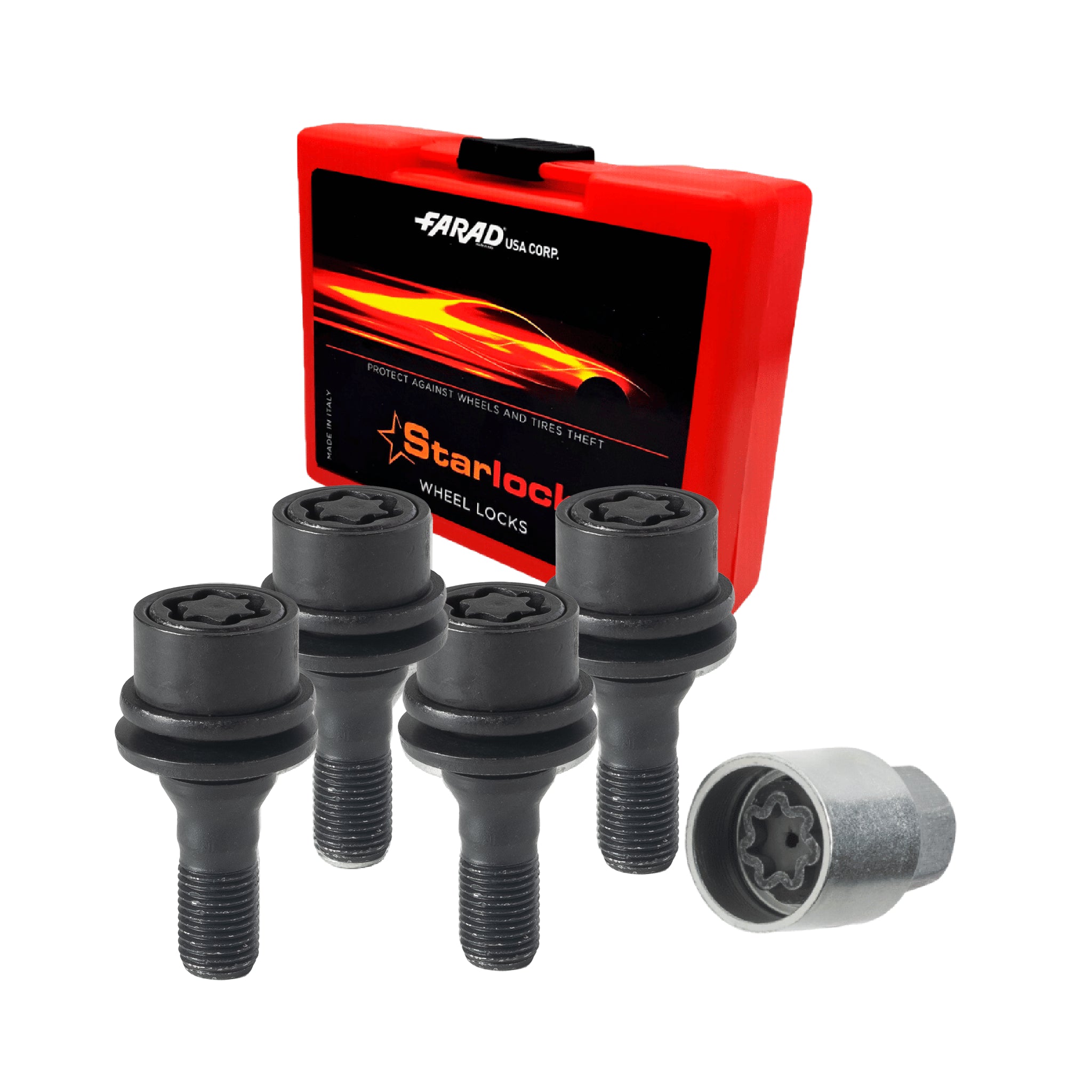 Vis de roue antivol pour Citroën C5 jusqu’en 2002 Noir lot de 4 M12X1,25