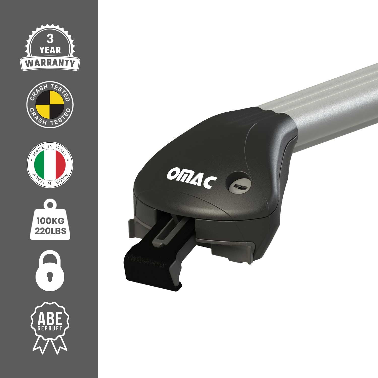 Barres de toit transversales pour BMW Serie 3 Break G21 2019-2025 Alu Gris ABE