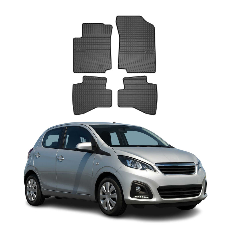 OMAC Tapis de sol pour Peugeot 108 2014-2021 Noir en caoutchouc