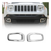 Cadre Phare Antibrouillard pour Jeep Renegade 2014-2019 acier inox Chromé Foncé