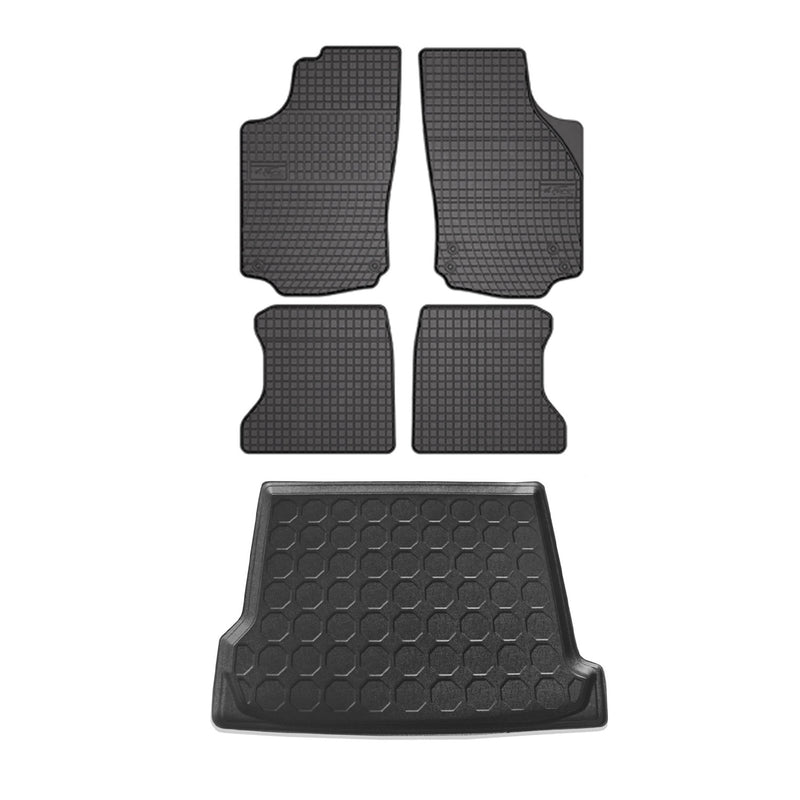 Kit Tapis de sol et coffre pour Opel Combo 2001-2011 TPE Noir