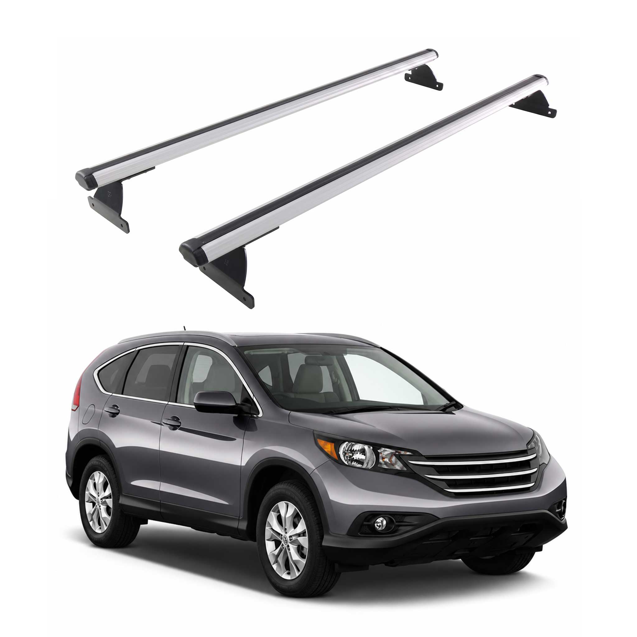 Barres De Toit Transversales Pour Honda CR-V IV 2013-2018 Argenté en Aluminium
