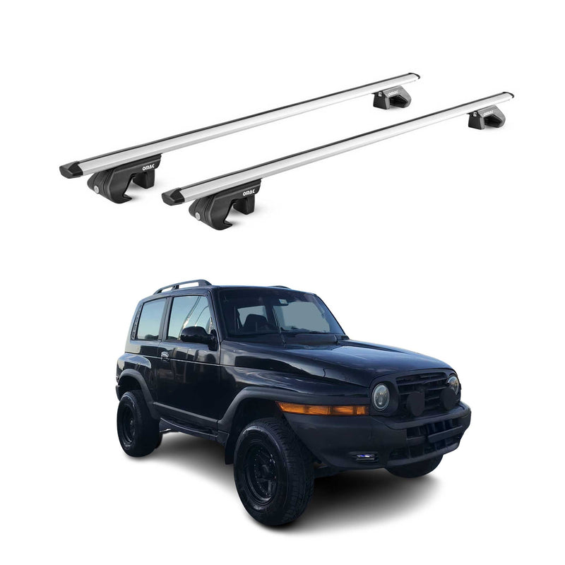 Barres de toit transversales pour Ssangyong Korando 1997-2005 3P Alu Gris 2x ABE