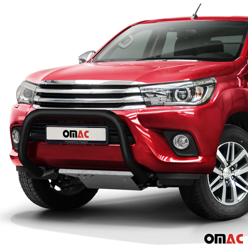 Pare-Buffle Avant Pour Toyota Hilux 2015-2017 Acier Noir