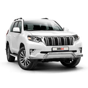 Pare-Buffle Avant Pour Toyota Land Cruiser 150 2019-2023 Argent en Acier Inoxy