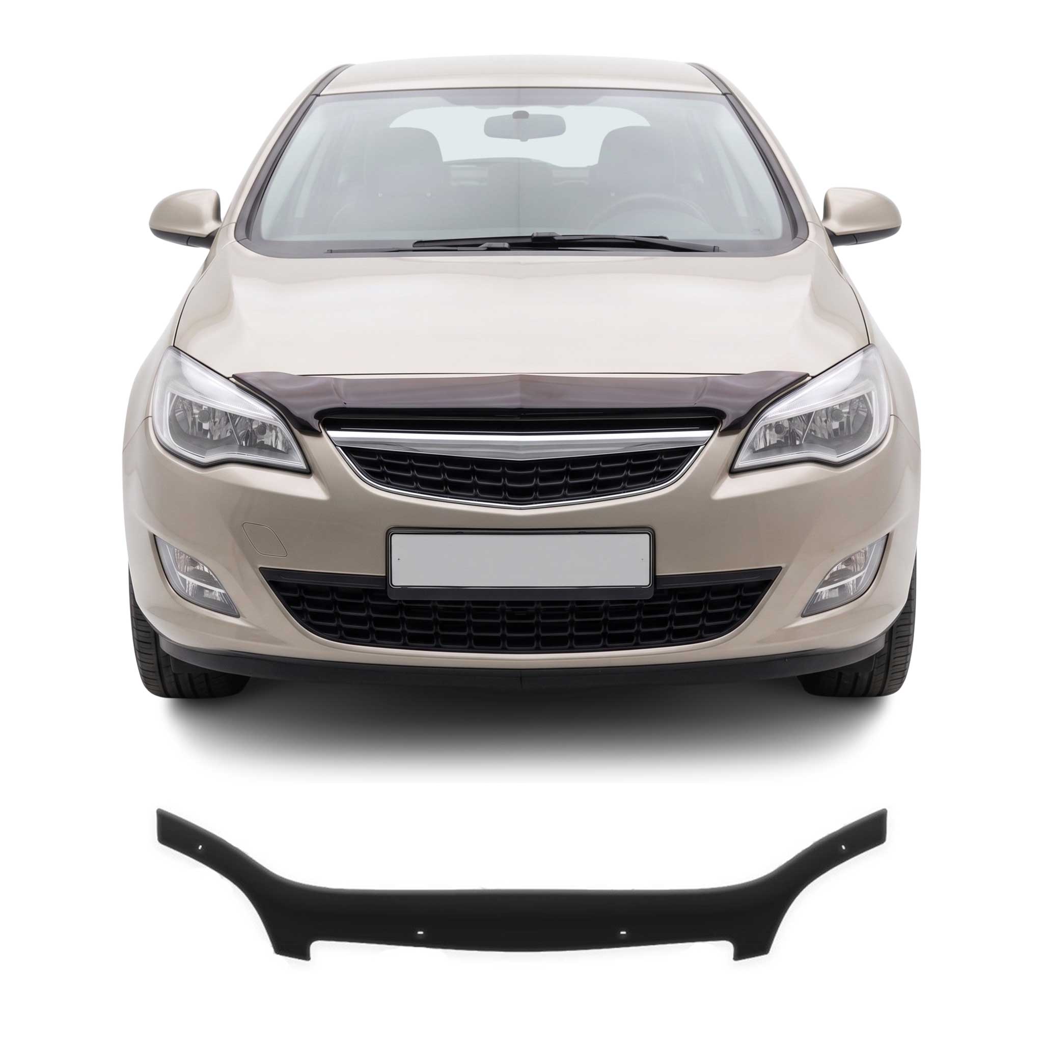 Deflecteurs d'air capot de voiture pour Opel Meriva 2003-10 Acrylique foncé Noir